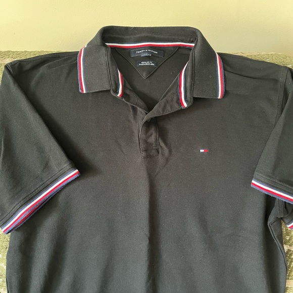Tommy Hilfiger Other - Tommy Hilfiger Black Polo with Red and White Trim
